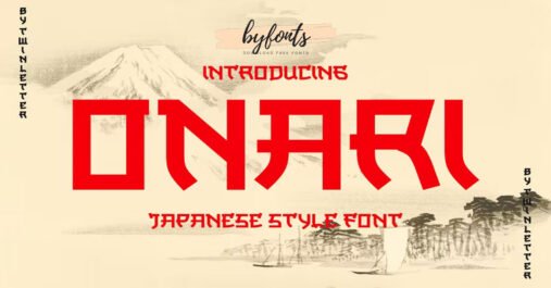 Onari Faux Japanese Font Typography Letters Premium Free Font