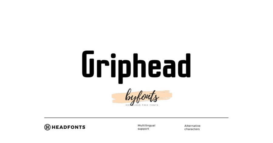 Griphead Modern, Narrow Premium Free Font