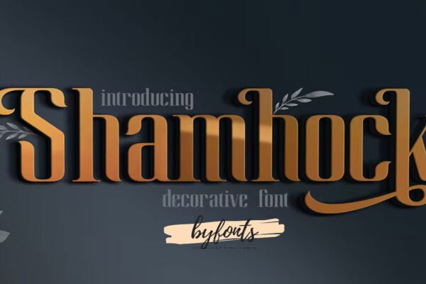 Shamhock Alphabet Brand premium free Font