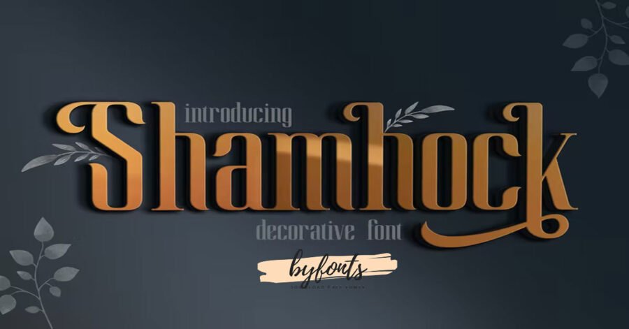 Shamhock Alphabet Brand Premium Free Font