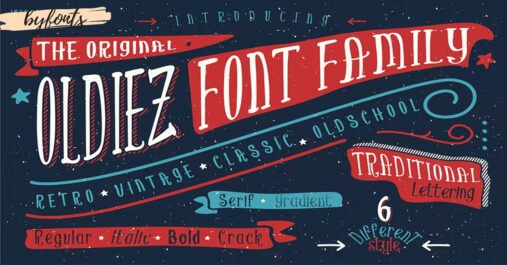 Oldiez Family Font Script, Letters, Decent, Premium Free Font