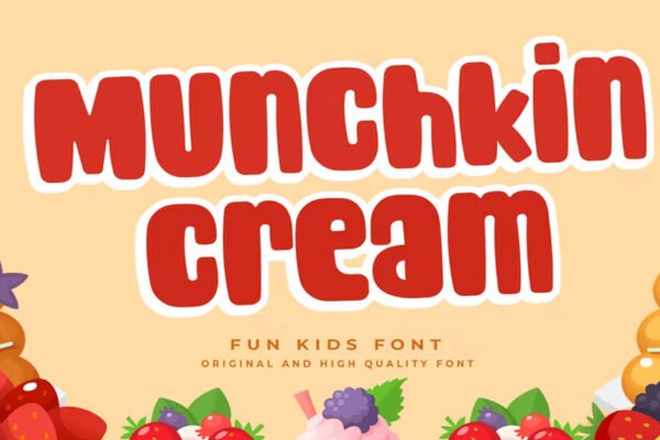 Munchkin Cream - Kids Funny premium free Font