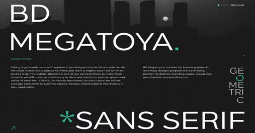 BD Megatoya | Geometric Sans Serif  Download premium freeFont