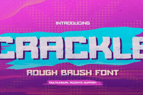 CRACKLE - Rough Brush, Natural Download free Font