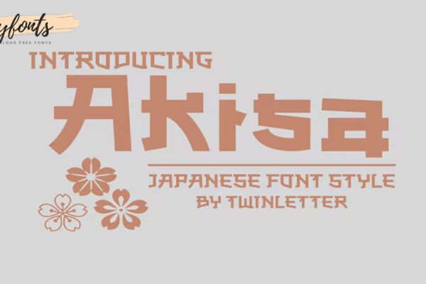 Akisa Faux Japanese Font script, letters, decent premium free Font