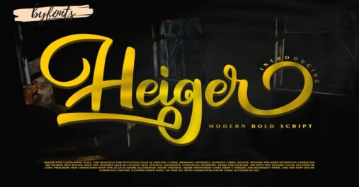 Heiger | Modern Bold Script Download Free Font