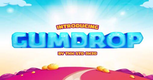 GUMDROP - Block Gaming Cartoon Youtube Premium Free Font