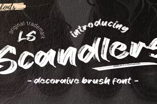 Scandlers Brushfont, Decorativefont, premium free Font