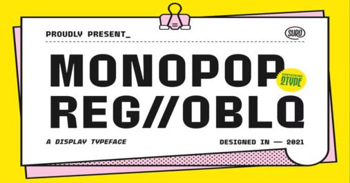 Monopop Bold, display, Font, Premium Free Font