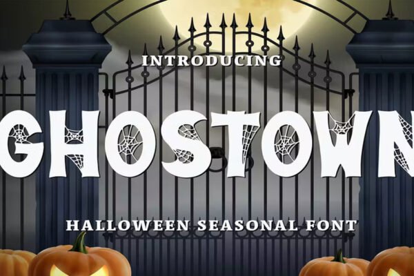 Ghostown cool, brush, Creepy Download free Font