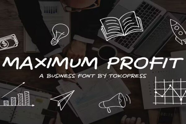 Maximum Profit Instagram Entrepreneur, handwriting premium free Font