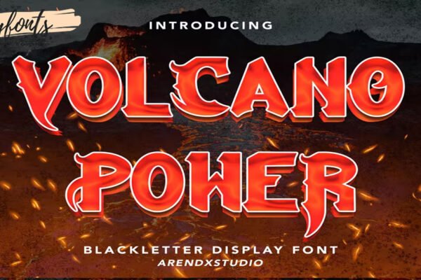 Volcano Power - Blackletter Display Craft premium free Font