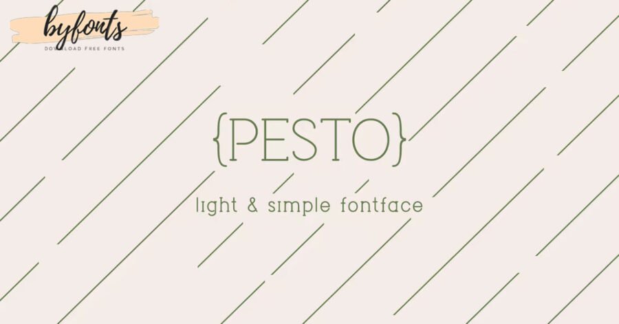 Pesto Figure, Font, Fontface, Light, Modern Premium Free Font