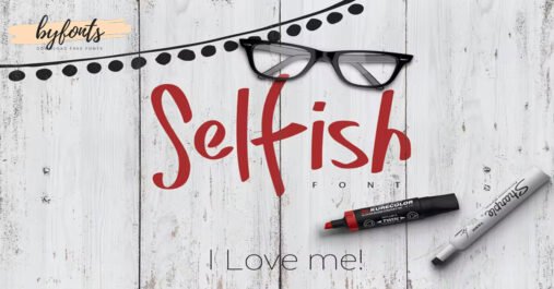 Selfish Font Original Crazy, Creative Hand, Premium Free Font