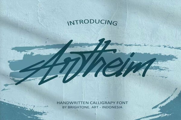 Artheim - The calligraphy font premium free