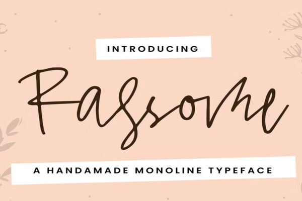Rassome - A Handmade Monoline Typeface Download free Font