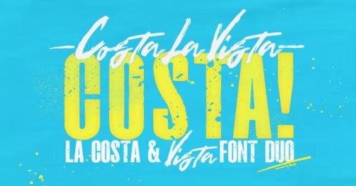 Costa La Vista Cool Letterpress, Retro, Premium Free Font