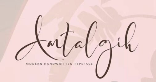 Amtalgih Cursive Logotype Modren Download Free Font