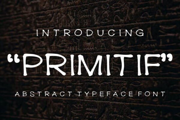 Primitif Abstract and texture premium free Font