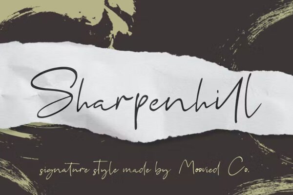 Sharpenhill Signature graffiti, Indian Heavy premium free Font
