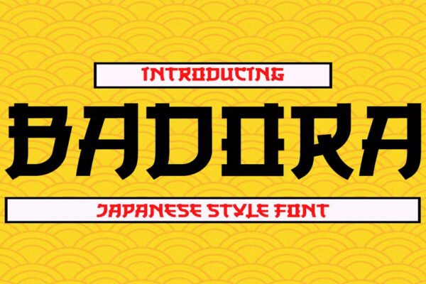 Badora Faux Japanese Premium Font