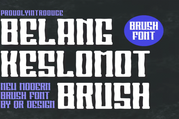 Belang Keslomot Brush Premium Free Font