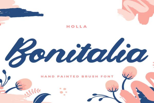 Bonitalia Lettering, Typography Premium Free Font