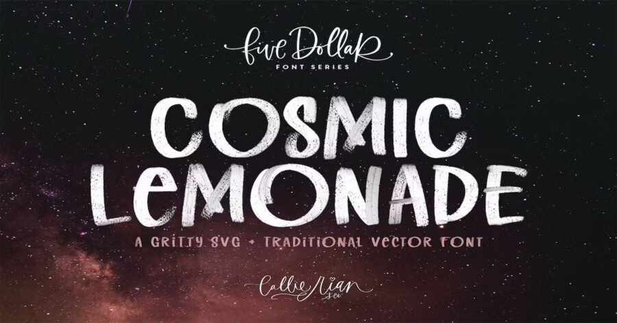 Cosmic Lemonade SVG + Vector Font premium Free Font