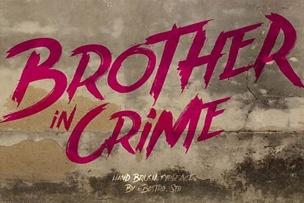 Brother In Crime Typeface Download Premium Free Font