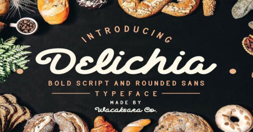 Delichia Stylish, Logo Premium Free Font