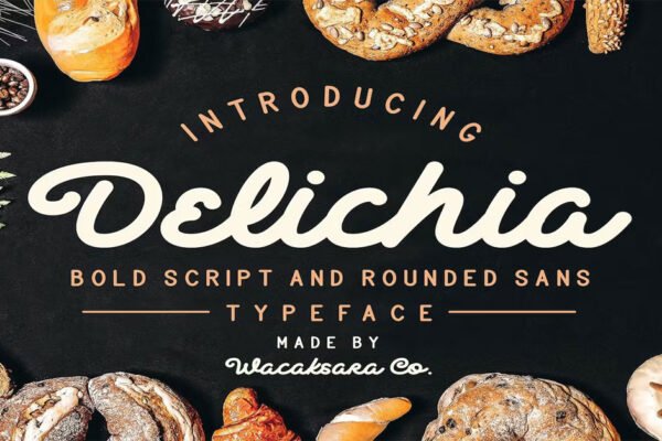 Delichia Stylish, Logo Premium Free Font