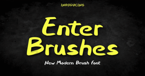 Enter Brushes Premium Free Font Download