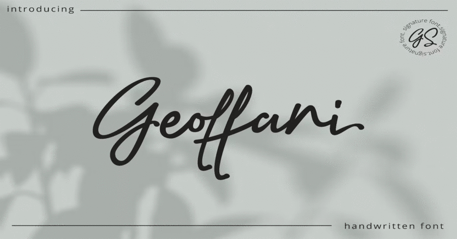 Geoffani Script Font Download Premium Free