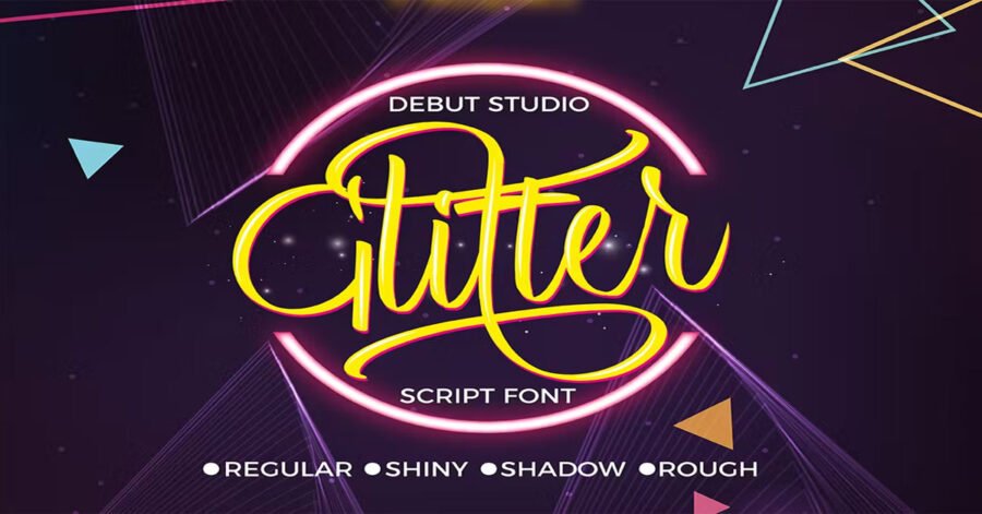 Glitter Script Brush Download Free Font