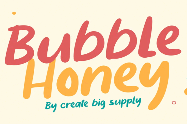 Bubble Honey Font Download Premium Free