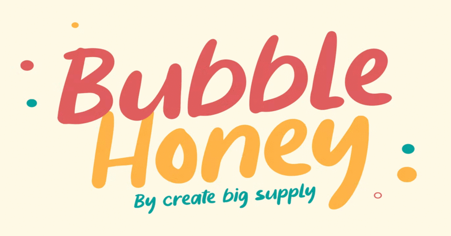 Bubble Honey Font Download Premium Free