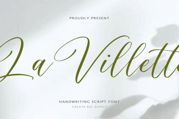 La Villette Handwriting Script Premium Free Font