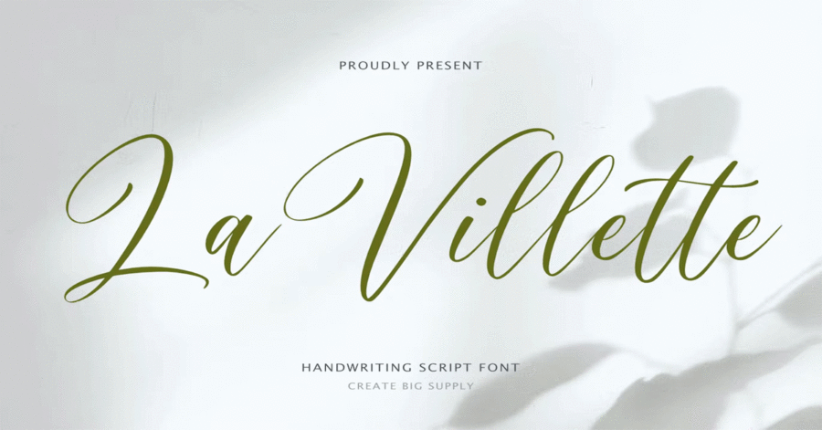 La Villette Handwriting Script Premium Free Font