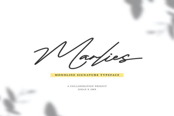 Marlies Monoline Signature Download Premium Free Font