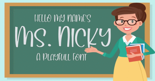 Ms. Nicky Font Download Premium Free