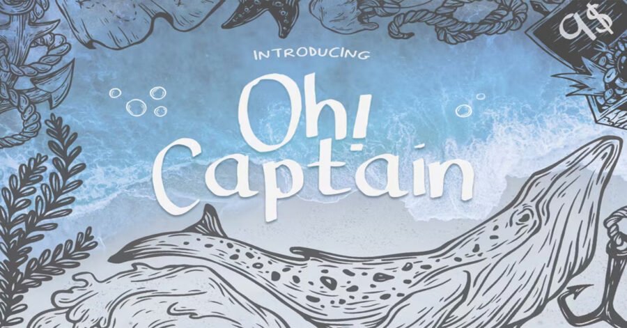 Oh Captain Unique Cute Cursive Premium Free Font