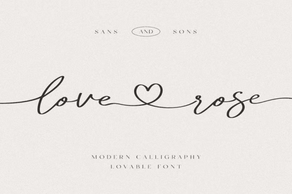 Love Rose Font Download Premium Free