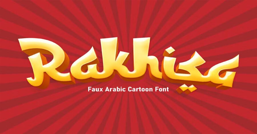 Rakhisa - Cartoon Faux Arabic Premium Free Font