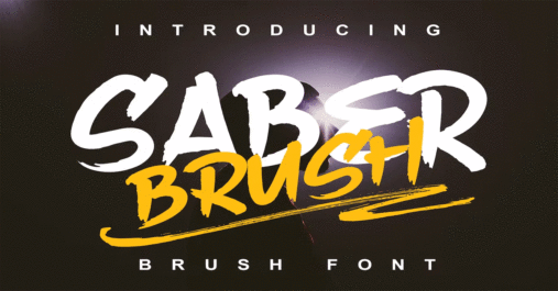 Saber Brush Music Premium Free Font