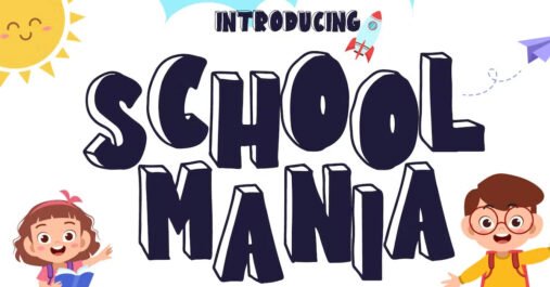 School Mania Crafty 3D Premium Free Font