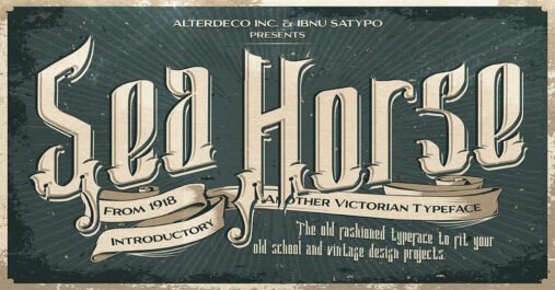 Sea Horse Typography Typeface Font