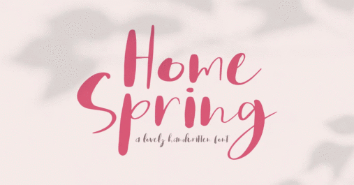 Home Spring Premium Free Font Download