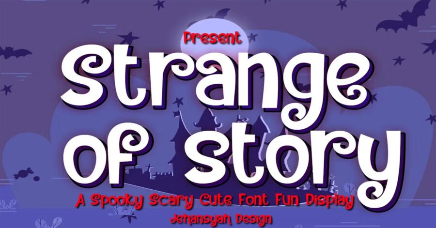 Strange of Story Cool Spooky Display Free Download Premium Font