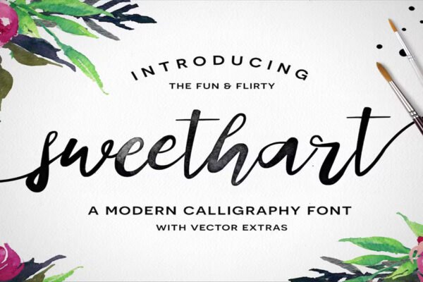 Sweethart Font Bursh Calligraphy Download Free Font