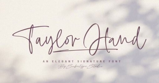 Taylor Hand Typeface, Modern  Download Premium Free Font